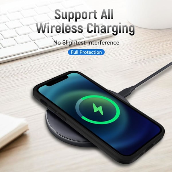 Til iPhone 15 Plus PC+TPU Stødsikker Cover Telefonetui Black