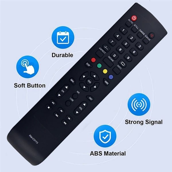 Fjernkontroll utskiftning for RM-C3113 for JVC TV Black