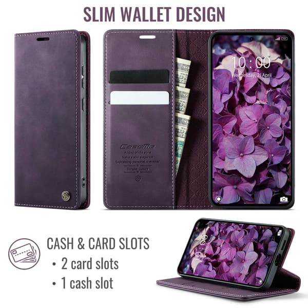 CASEME Til Xiaomi 17T Lommebokdeksel Purple