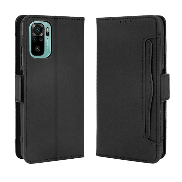 Lompakkoteline kääntökotelo Xiaomi Redmi Note 10S/Note 10 4G - Musta Black