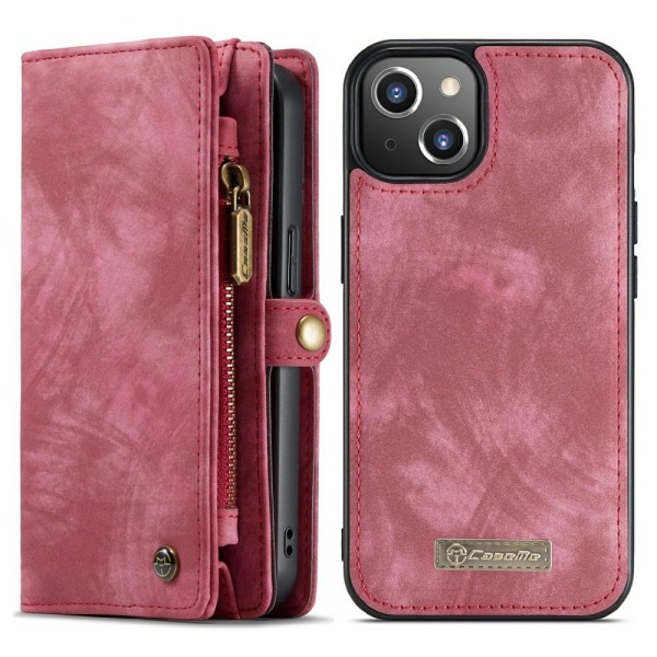 CASEME iPhone 13 Mini 2-in-1 Wallet Phone Shell - Red Red