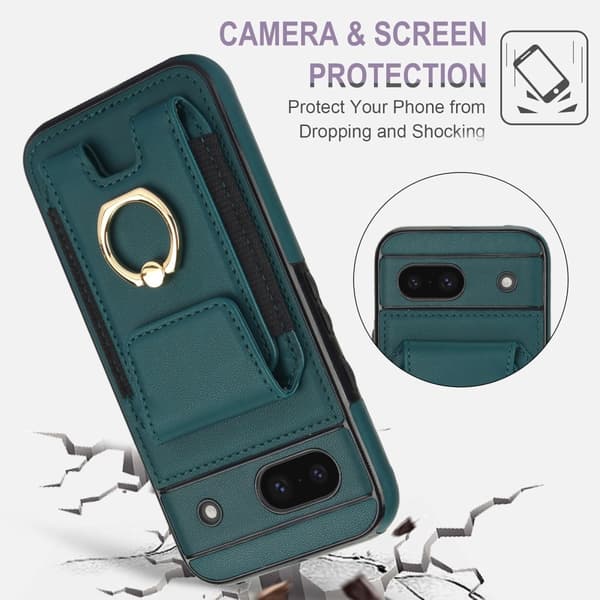 Kickstand-etui for Google Pixel 8a med kortspor Green