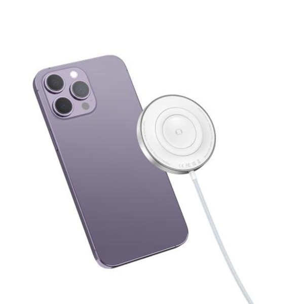 Dobbeltsidet magnetisk oplader Hurtig opladning til Apple Watch-mobiltelefonøretelefoner White