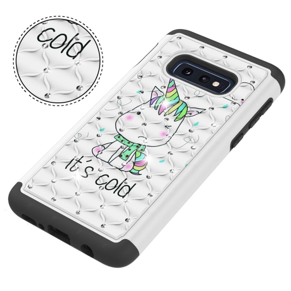 Samsung Galaxy S10e Pattern PC TPU Phone Shell - Unicorn Black