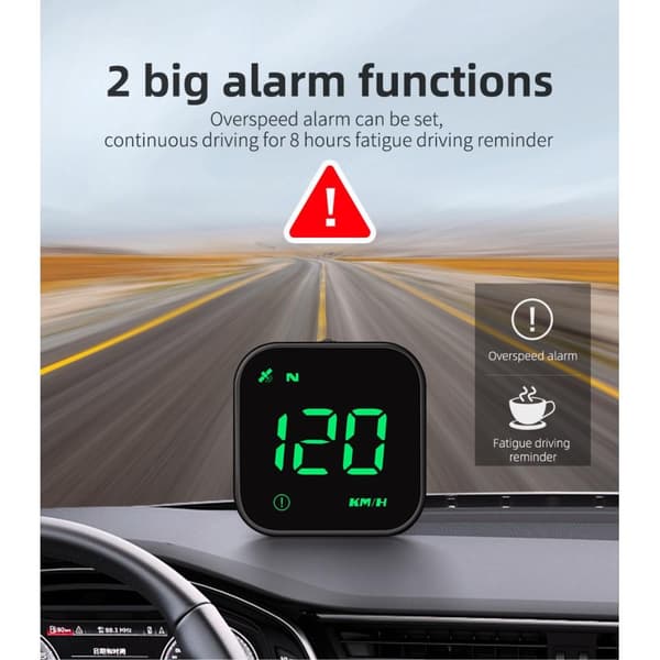Head - Up Display HUD GPS Universal Multifunktionshastighedsmåler Black