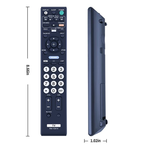 Fjärrkontroll Ersättning för RM-YD014 För Sony TV Svart