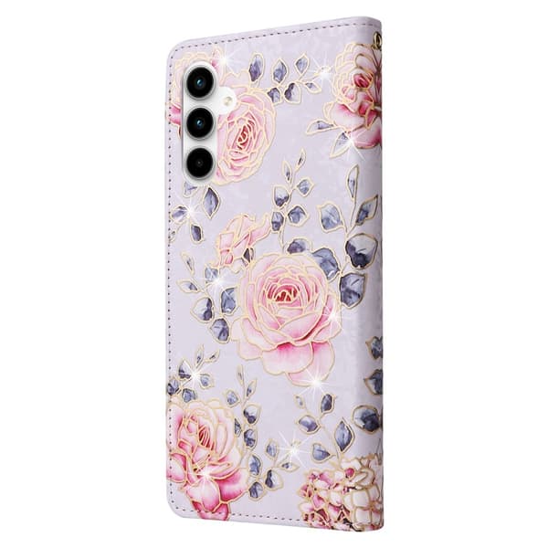Till Samsung Galaxy A35 Plånboksfodral Blommor multifärg
