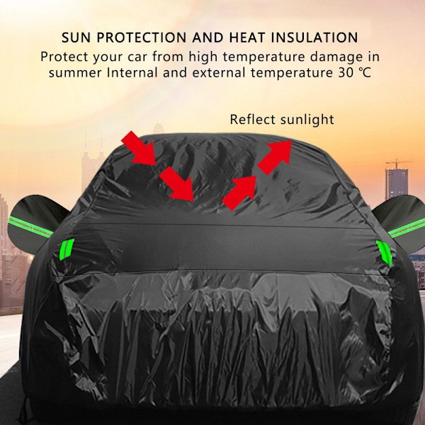 Vedenpitävä Autonsuoja Sade UV Pöly Pöly Auringonsuoja XXL Black XXL