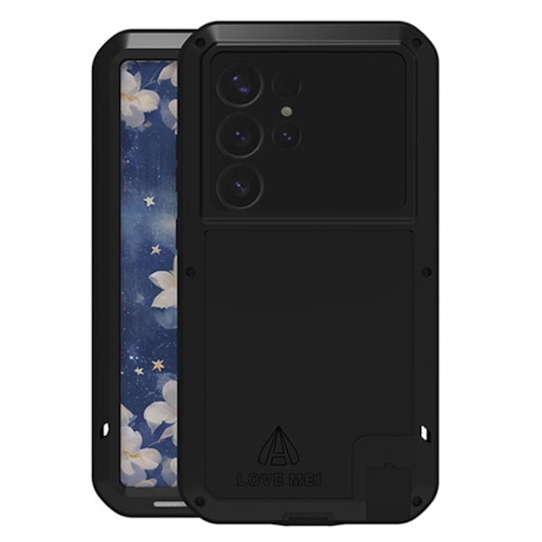 Samsung Galaxy S25 Ultra Case Panserbeskyttelse Case Shell + hærdet glas Black