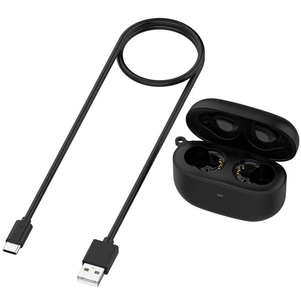 Docka för Sony LinkBuds S Earbuds Laddningsfack Laddningskabel Svart