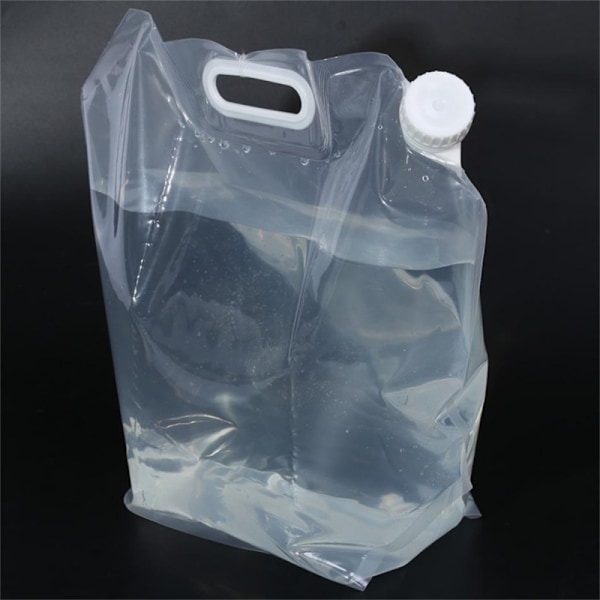 hopfällbar vattenbehållare Nöd Överlevnad Vattenförvaring - 10L Transparent