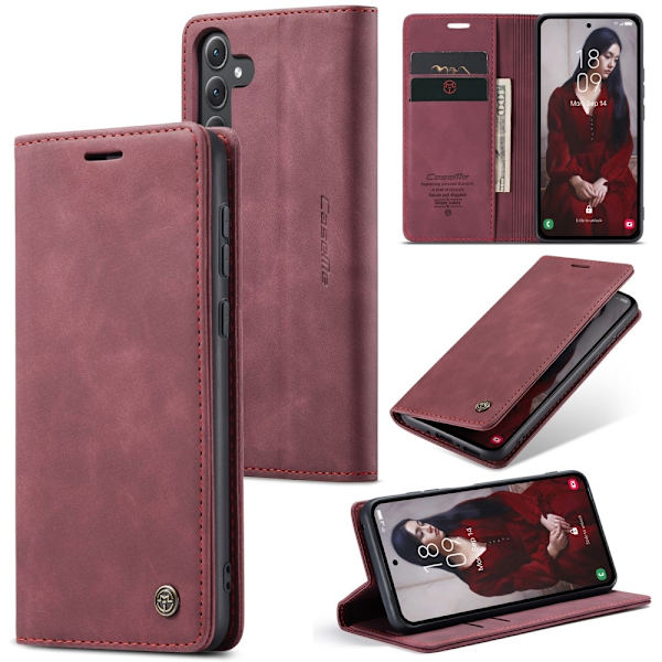 CASEME Retro Pung Taske til Samsung Galaxy A35 Red