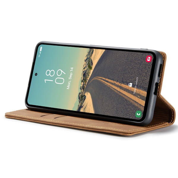 CASEME Retro Lompakkokotelo Samsung Galaxy S23 FE Brown
