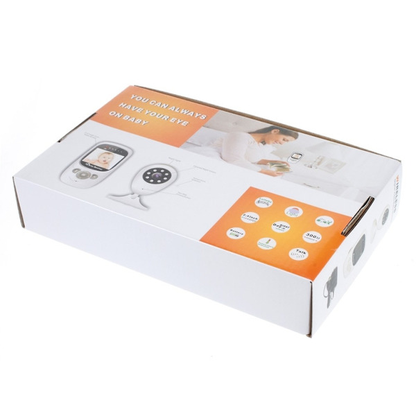 Trådlös Video Baby Monitor LCD med Skärm White