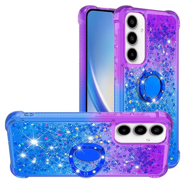 YB Quicksand Series-8 for Samsung Galaxy A35 Støttefot TPU-deksel Multicolor