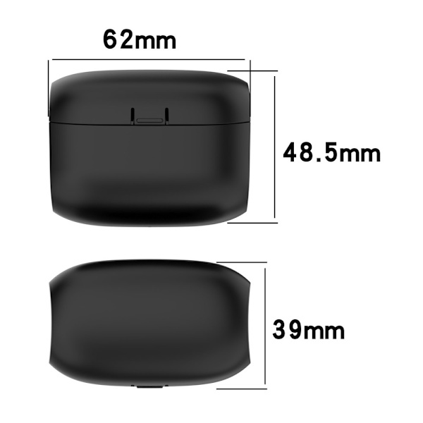 Docka för Jabra Elite 65t Earbuds Laddningsfack Laddningskabel Svart