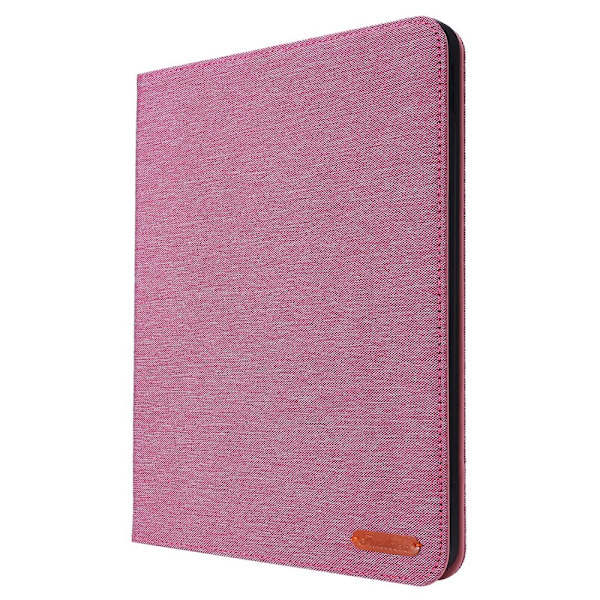 Till iPad Air 13 (2024) Vikbart fodral korthållare Tygtextur - Rosa Rosa