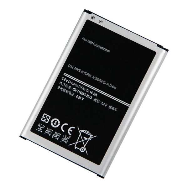 Akku Samsung Galaxy Note 3 N9005 3.8V 3200mAh Li-ionipolymeeriin Black