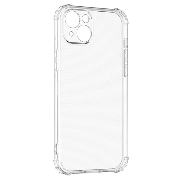 Til iPhone 15 Plus Shell Case TPU-ramme + Akryl-bagside-telefoncover Transparent