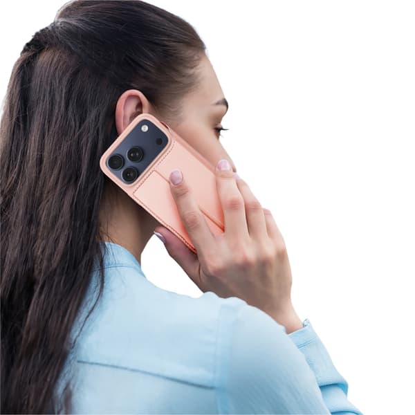 DUX DUCIS Puhelinkotelo jalustalla iPhone 18 Pro / 17 Pro puhelimelle Pink