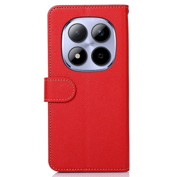 KHAZNEH Plånboksfodral till Xiaomi Redmi Note 15 Pro - Röd/Svart Röd