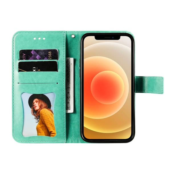 Xiaomi Redmi 15C Jalustakotelo Mandala Lompakkokotelo Green