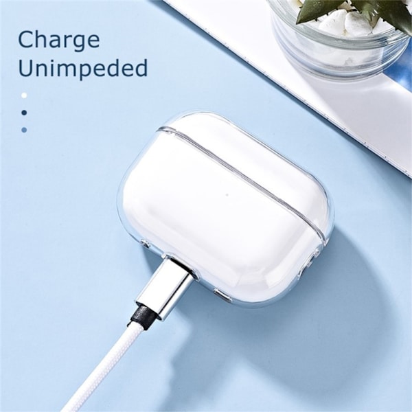 For AirPods 3 etui Støvtett krystallklart hardt øretelefonetui White