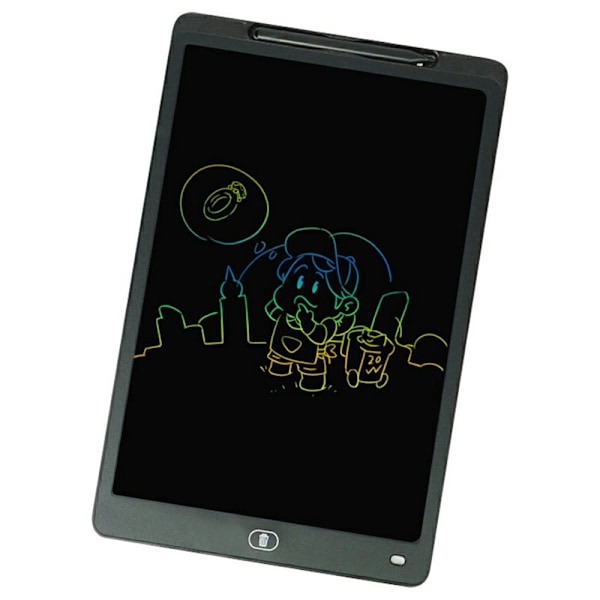 16-tommer farverig LCD Write Draw Flat Doodle Board Slet notesblok Black