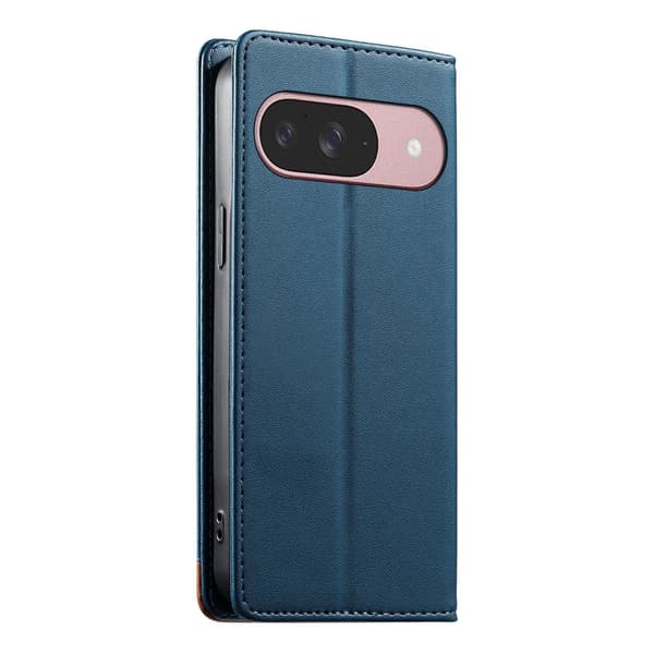 DIERFENG Puhelimen lompakkokotelo värisommitellulla logolla Google Pixel 11 ja 11 Pro Blue