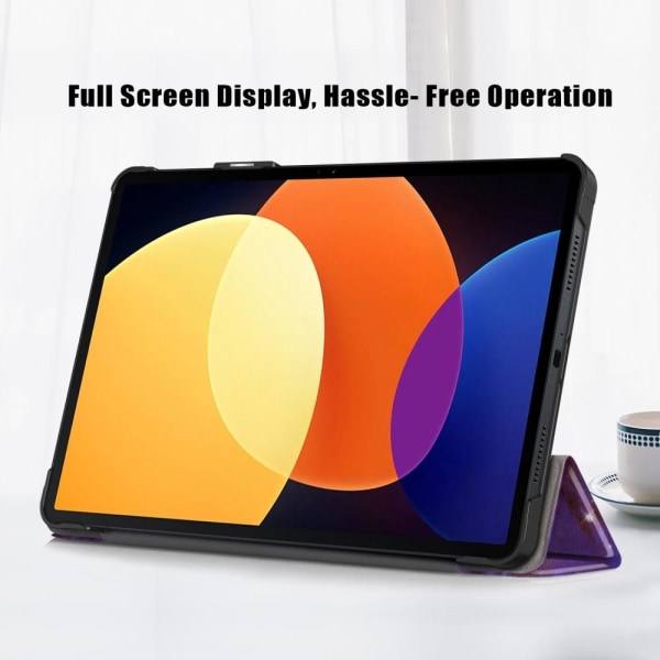 For Xiaomi Pad 5 Pro 12.4 (2022) Stand Slim Fit Cover Sleep / Wake - Space Multicolor