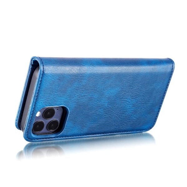 DG.MING iPhone 13 Mini Split Läder Plånboksfodral - Blå Blå