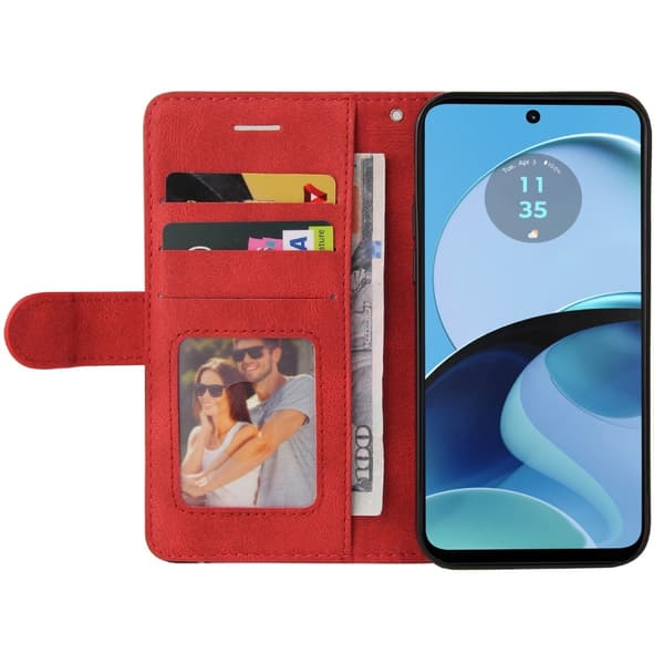 Til Motorola Moto G14 KT - serie - 1 dobbeltfarve Red