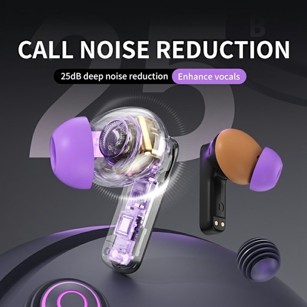 MBLUE AR03pro ANC Noise Cancellation Bluetooth 5.3 Earbuds Low Latency Gaming-hovedtelefoner - Grå Grey