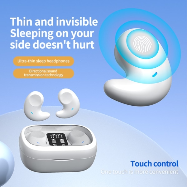 Sleep-hovedtelefoner I øret til at sove med Bluetooth - Sort Black