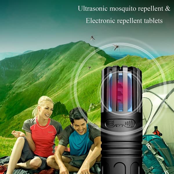 Mosquito Repeller Killer Udendørs Vandring Trådløs batteridrevet Black