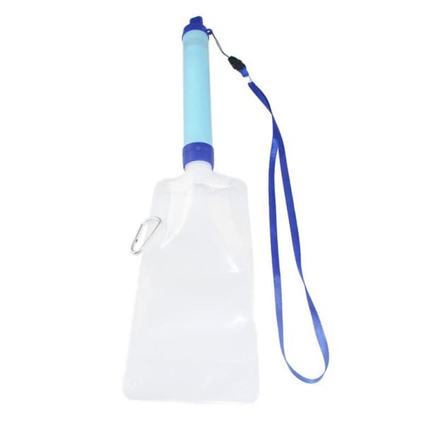 Vandrenser sugerør Emergency Survival Vandreture Vandfilter Blue one size