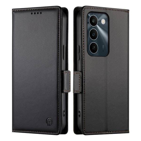 Phone Wallet Case with Stand for Realme C100 5G / C83 5G Black