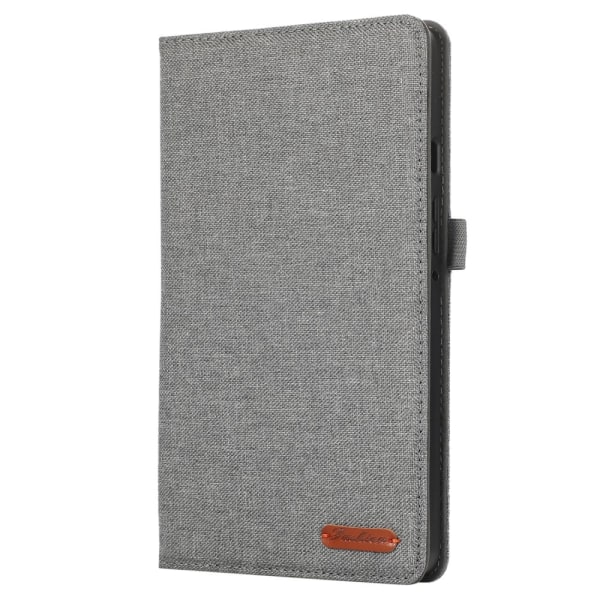 Etui for Samsung Galaxy Tab A9 Tablet med stofftekstur, folio og stativ Grey