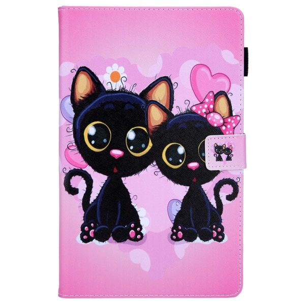 Samsung Galaxy Tab A9 Vikbart fodral korthållare - Cats multifärg