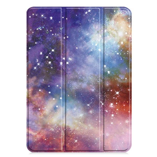 Til iPad Pro 11 (2024) Etui Tre - fold Stativ Tablet Cover - Galaxy Multicolor