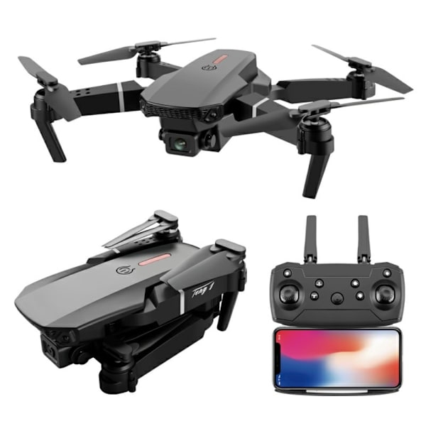 E88 Pro RC Drone Drone kahdella kameralla kahdella akulla Black