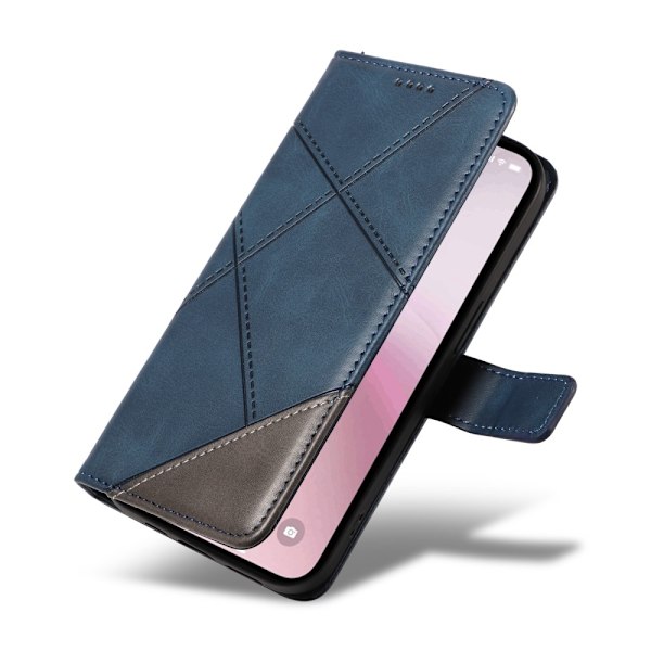 Plånboksfodral till iPhone 17e / 16e - Geometric Line Blå