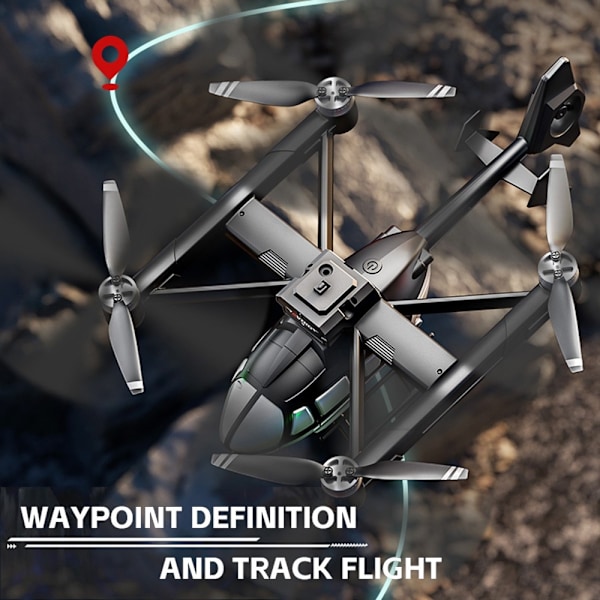 X38 DC-135 Helikopter Drone Kamera Luftfoto Quadcopter 2 batterier Black