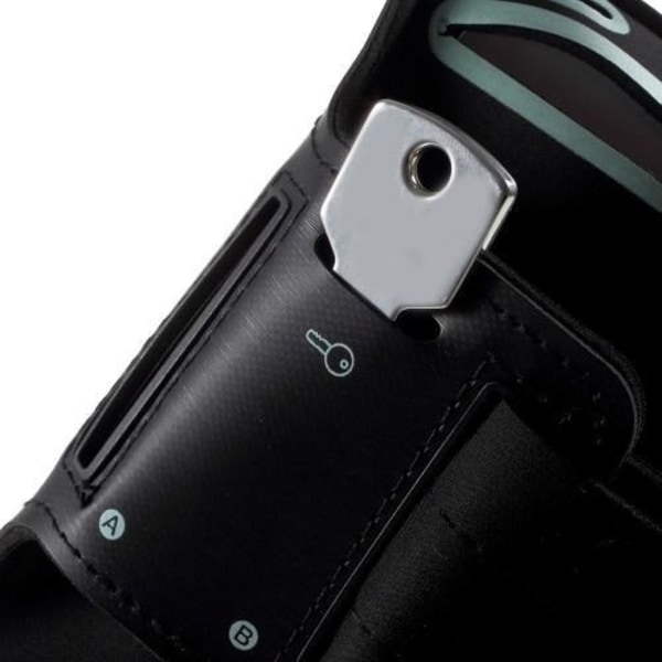 Urheiluranneke Samsung Galaxy S7 Edge -puhelimelle - musta Black