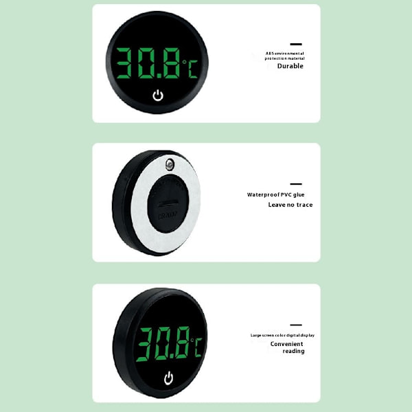 Digital akvarietermometer LED-display akvarium hög precisionstemperaturmätare Svart