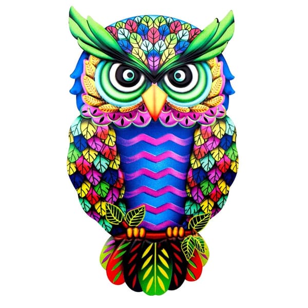 Pöllöseinätarra Puutarhakoriste 26x16x1cm - 4 Multicolor