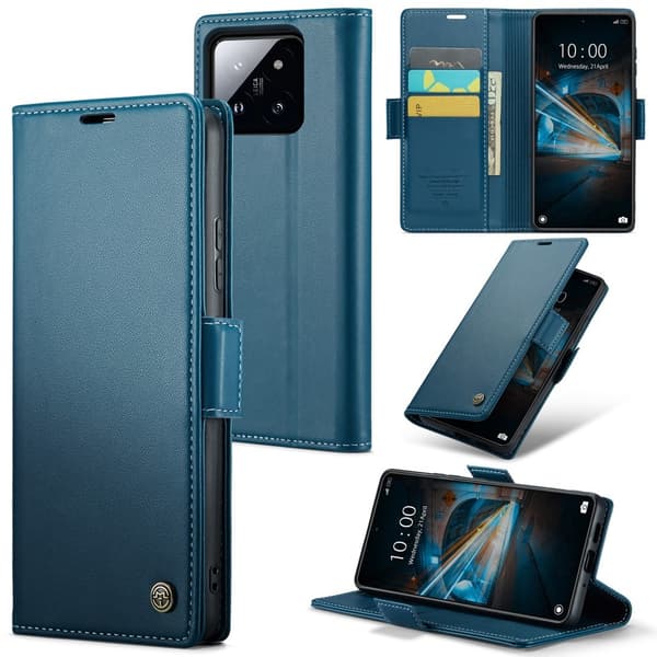 CASEME Retro Pung Taske til Xiaomi 14 Blue
