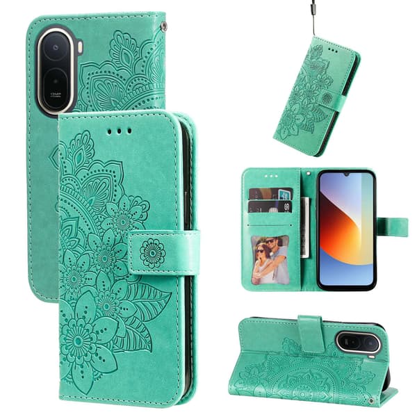 Lompakkokotelo Xiaomi Redmi A7 Pro 4G / Redmi A7 Pro 5G Green