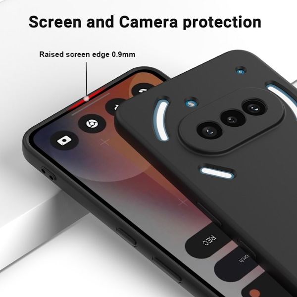 Nothing Phone (3a) Kotelo Nestemäinen Silikoni Takakuori Hihnalla Transparent