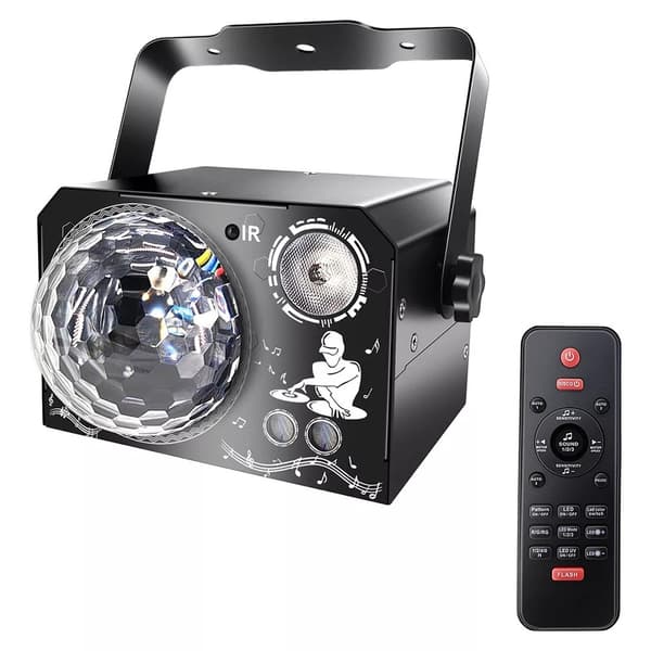 Magic Ball Laserlys L150MW 4-i-1 Laserlampe Scenefest Disco Magic Ball Lampe Black